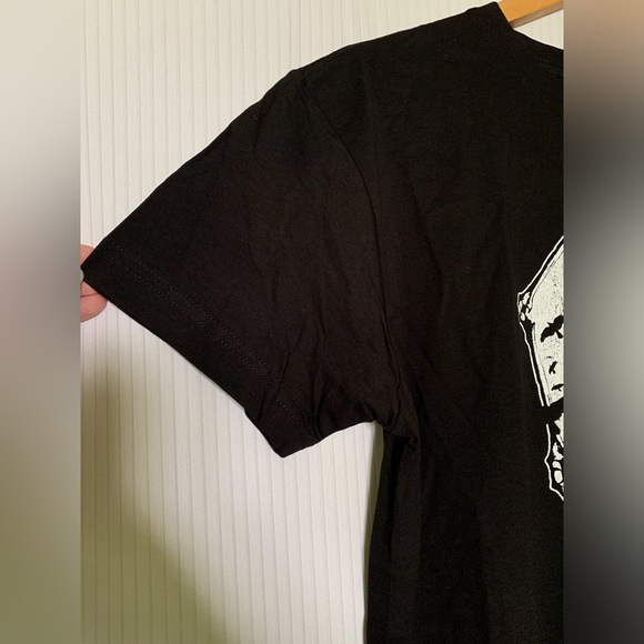 Hot Topic - Wednesday Adams Skull And Coffin Black And White Graphic T-shirt - M - Picture 3 of 8